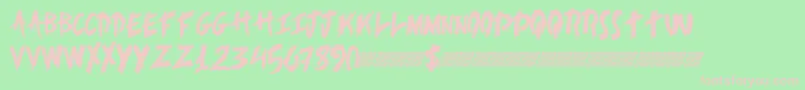 Alertnotice Font – Pink Fonts on Green Background