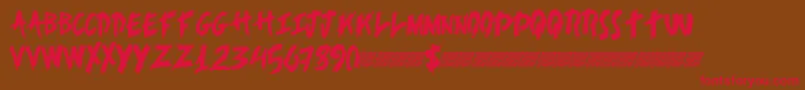 Alertnotice Font – Red Fonts on Brown Background