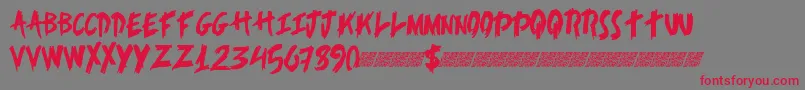 フォントAlertnotice – 赤い文字の灰色の背景