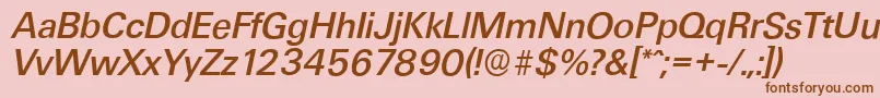 UltimateserialMediumItalic Font – Brown Fonts on Pink Background