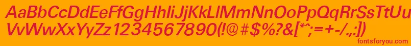 UltimateserialMediumItalic Font – Red Fonts on Orange Background