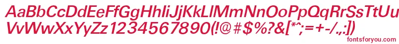 フォントUltimateserialMediumItalic – 白い背景に赤い文字