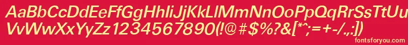 UltimateserialMediumItalic Font – Yellow Fonts on Red Background