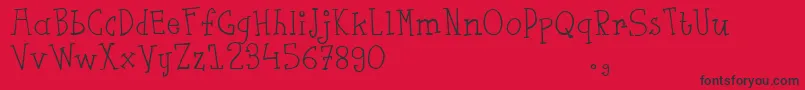 Fsaustrial-Schriftart – Schwarze Schriften auf rotem Hintergrund