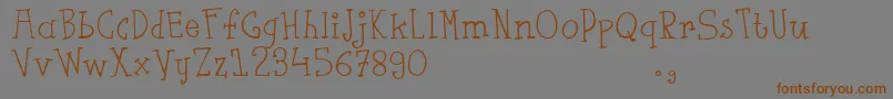 Fsaustrial Font – Brown Fonts on Gray Background