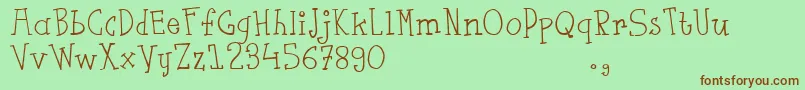 Fsaustrial Font – Brown Fonts on Green Background