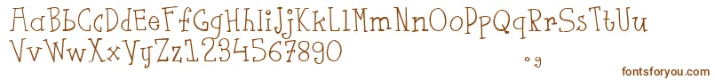 Fsaustrial-fontti – ruskeat fontit valkoisella taustalla