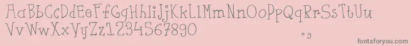 Fsaustrial Font – Gray Fonts on Pink Background
