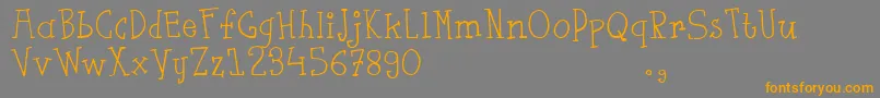 Fsaustrial Font – Orange Fonts on Gray Background