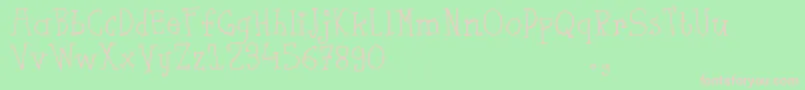 Fsaustrial Font – Pink Fonts on Green Background
