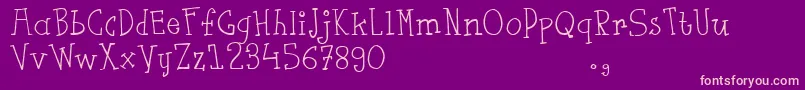 Fsaustrial Font – Pink Fonts on Purple Background