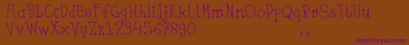 Fsaustrial Font – Purple Fonts on Brown Background