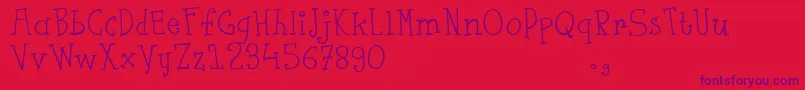 Fsaustrial Font – Purple Fonts on Red Background