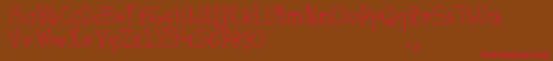 Fsaustrial Font – Red Fonts on Brown Background