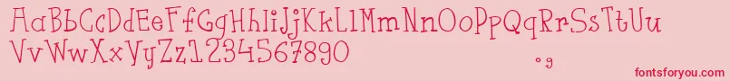 Fsaustrial Font – Red Fonts on Pink Background