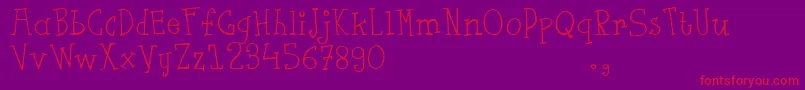 Fsaustrial Font – Red Fonts on Purple Background