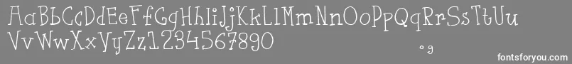 Fsaustrial Font – White Fonts on Gray Background