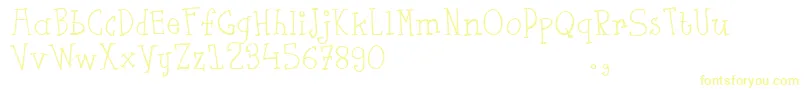 Fsaustrial Font – Yellow Fonts on White Background