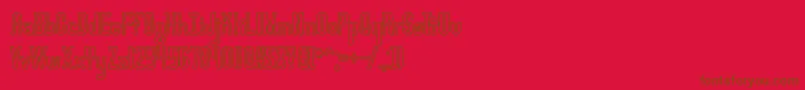Lucid2o Font – Brown Fonts on Red Background
