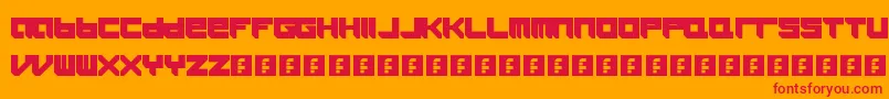 Icaras Font – Red Fonts on Orange Background