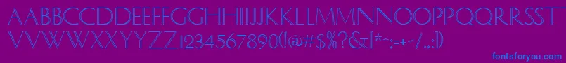 SocratesRegular Font – Blue Fonts on Purple Background