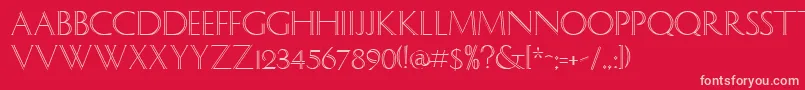 フォントSocratesRegular – 赤い背景にピンクのフォント