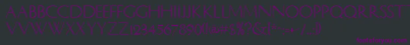 フォントSocratesRegular – 黒い背景に紫のフォント