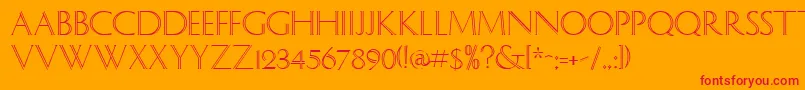 SocratesRegular Font – Red Fonts on Orange Background