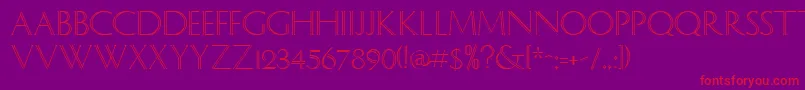 SocratesRegular Font – Red Fonts on Purple Background