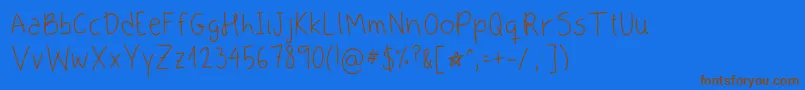 AppleIsMyFavorite Font – Brown Fonts on Blue Background