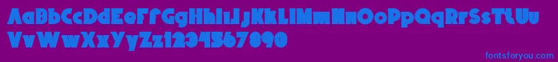 BrokenRecords45 Font – Blue Fonts on Purple Background