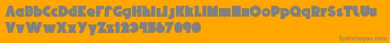 BrokenRecords45 Font – Gray Fonts on Orange Background
