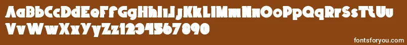 BrokenRecords45 Font – White Fonts on Brown Background