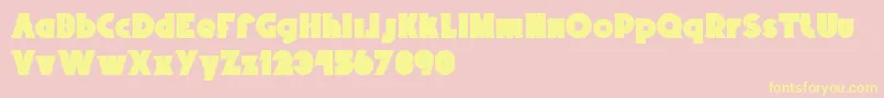 BrokenRecords45 Font – Yellow Fonts on Pink Background