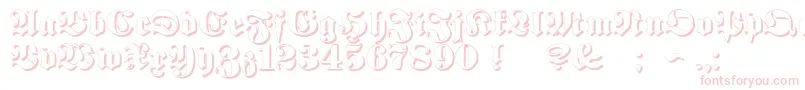 ProclamateEmbossed Font – Pink Fonts on White Background