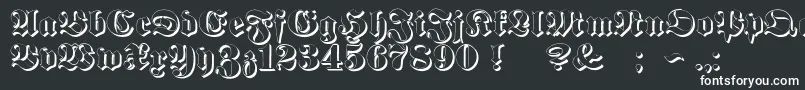 ProclamateEmbossed Font – White Fonts on Black Background