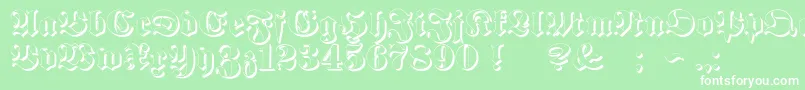 ProclamateEmbossed Font – White Fonts on Green Background