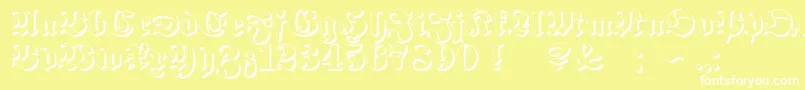 ProclamateEmbossed Font – White Fonts on Yellow Background