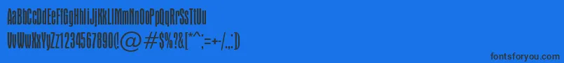 フォントApicallightc – 黒い文字の青い背景