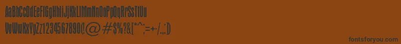 Czcionka Apicallightc – czarne czcionki na brązowym tle