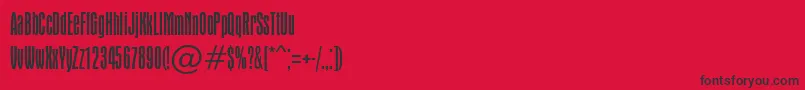 Czcionka Apicallightc – czarne czcionki na czerwonym tle