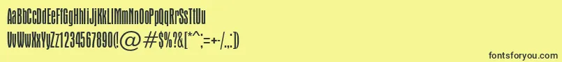 Fonte Apicallightc – fontes pretas em um fundo amarelo