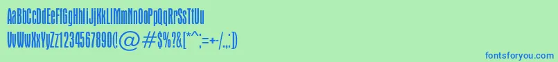 Czcionka Apicallightc – niebieskie czcionki na zielonym tle
