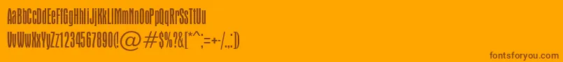 Шрифт Apicallightc – коричневые шрифты на оранжевом фоне