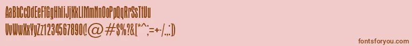 フォントApicallightc – ピンクの背景に茶色のフォント