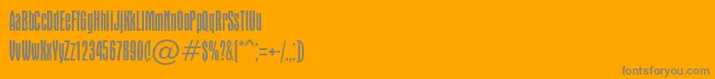 Apicallightc-fontti – harmaat kirjasimet oranssilla taustalla