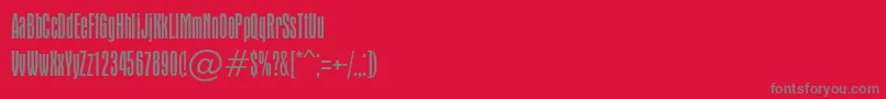 Apicallightc-fontti – harmaat kirjasimet punaisella taustalla