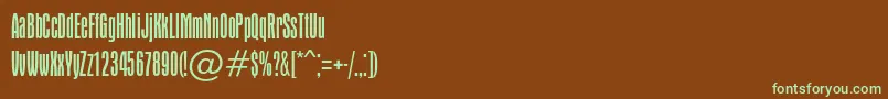 Czcionka Apicallightc – zielone czcionki na brązowym tle