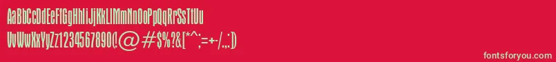 Czcionka Apicallightc – zielone czcionki na czerwonym tle