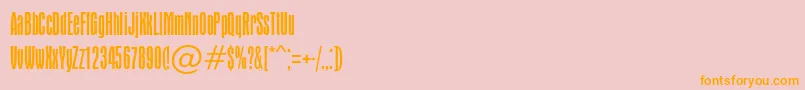 Czcionka Apicallightc – pomarańczowe czcionki na różowym tle